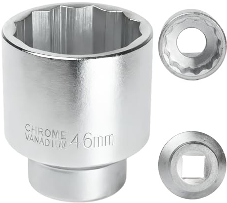 FortuneGlobe - Vaso para llave (46 mm, 3/4, 12 pans, 3/4, 46 mm, para llave CR-MO(Whtie)