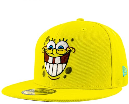 New Era Spongebob Schwammkopf Big Face 59Fifty Fitted Hat, gelb, 58