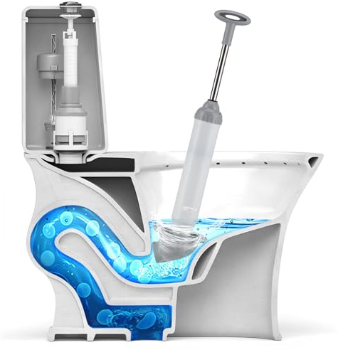 TINEASUR Stantuffo in Inossidabile e Pp Strumento Robusto e Versatile per WC Alta Pressione per Stura Water e Scarico Pavimento in Bagno e Cucina