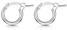 Amberta® 925 Sterling Silber Edle Ringe mit Scharnierbügel – Kleine runde Creolen Ohrringe - Durchmesse: 7 10 15 20 25 35 45 55 mm (7mm)