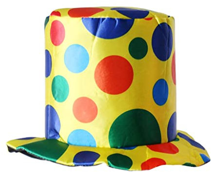 MagiDeal Clowns-Zylinder-Hut für Erwachsene, Mehrfarbig, 17x20cm