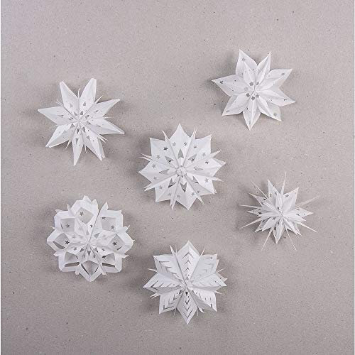 Rayher Set: Mini-Zaubersterne XXS, 50 Minitüten XXS 4,5 x 6 cm, Zubehör und Anleitung, weiß, 67256000