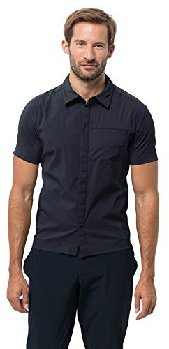 Jack Wolfskin Herren JWP Shirt M Schnelltrocknendes Outdoor Hemd Kurzarm, Night Blue, S