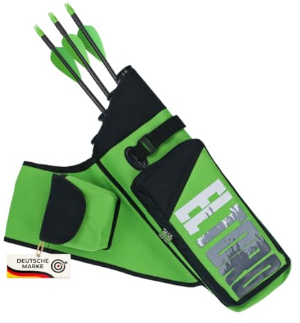 elToro Sport Deluxe II Seitenköcher | Hochwertiger Bogensport Seitenköcher für Pfeile, Strapazierfähig, Verstellbare Gurte, Praktische Taschen