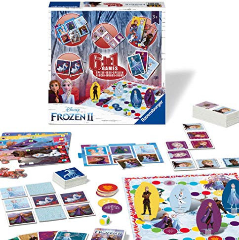 Ravensburger Disney Frozen 2, 6-in-1-Spiele für Kinder ab 3 Jahren