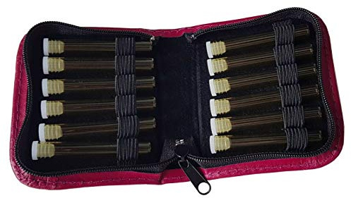 Homöopathie Taschenapotheke Leder beere für 12 Globuli Röhrchen 8 mm (mit Braunglasröhrchen)