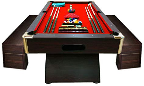 Simba Billardtisch Billard 8FT Caesar ROT Neue Billard-Spiel mit Containerbänke