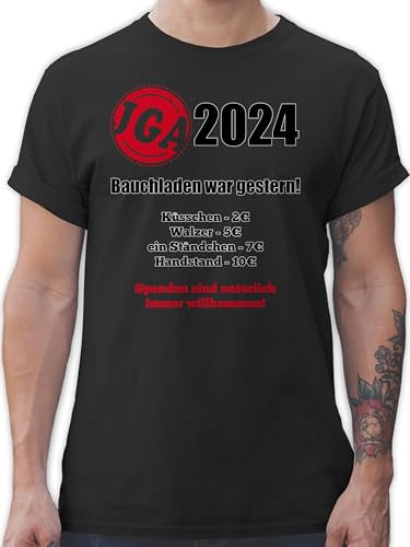 T-Shirt Herren - JGA Junggesellenabschied Männer - Aufgaben der Braut - Bezahlen - Bauchladen war gestern - XL - Schwarz - Outfit Polterabend Mann leiberl polterer Bachelor Party Shirts