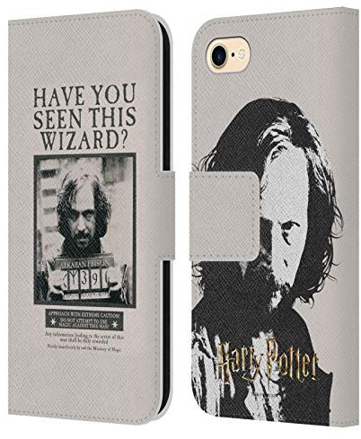 Head Case Designs Offizielle Harry Potter Sirius Black Poster Prisoner of Azkaban II Leder-Wallet-Hülle Kompatibel mit Apple iPhone 7/8 / SE 2020 & 2022