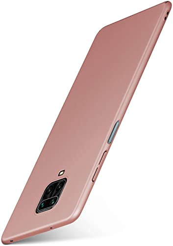 moex für Redmi Note 9 Pro Hülle Ultra Dünn, Schutzhülle mit erhöhtem Kameraschutz, Slim Cover Hardcase Backcover, Dünnste Handyhülle Minimalistisch Alpha Case, Rosegold