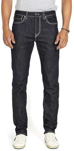 Buffalo David Bitton Herren Ben Relaxed Tapered Denim Jeans, Rinse Wash Indigo, 34W / 34L