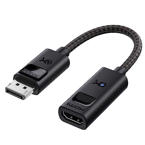 Cable Matters Adaptateur HDMI DisplayPort 1.4 avec 4K 120Hz ou 8K 60Hz, Adaptateur Displayport HDMI 8K en Noir, supportant Les RTX 3080/3090, RX 6800/6900 et Plus Encore