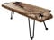 SAM Couchtisch Isana, Beistelltisch aus Wurzelholz, Teakholz massiv + naturbelassen, Sofatisch mit Hairpin-Gestell schwarz, 100 x 40 x 40 cm