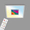 Telefunken LED Panel RGB, LED Deckenleuchte CCT, Deckenlampe RGB Centerlight, Regenbogeneffekt, Fernbedienung, Dimmbar, Silberfarbig, 445x445x65mm 319704TF Silber, 44.5 x 44.5 cm