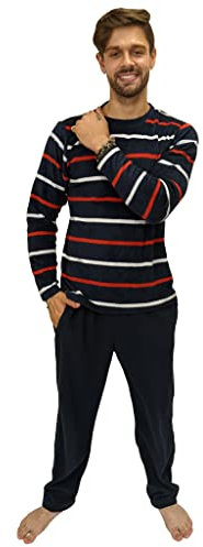 Kruxader Pigiama Invernale da Uomo in Pile Caldo Pigiama Pigiama Set Pigiama, Marina Hamilton, XXXXL