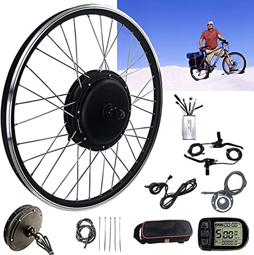 AADECOR 500W 1000W 1500W Electric Bike Conversion Kit, 20 24 26 27.5 28 29 Inch 700C Front Drive Front Wheel Hub Motor, for 48V Battery E-Bike,1000W-29in