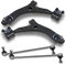 BESTPRICE 2x Querlenker Vorderachse vorne unten links & rechts, 2x Koppelstange vorne Kompatibel mit MAZDA 3 (BK), 3 Stufenheck (BK), 5 (CR19), 5 (CW)