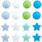 HOBBIESAY 40pcs 2 Style 4 Colors Silicone Beads 12mm Round Beads DIY Keychain Phone Carry Chain Beads Star Silicone Loose Bead for Jewelry Home Decor DIY Craft Supplies, Hole: 2mm