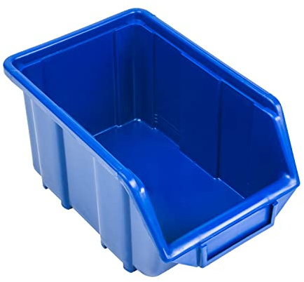 botle 20 Stck Sortierboxen Lagerboxen Stapelboxen Werkstatt Stapelkisten Sichtlagerkasten Eco Box Blau 24,5x16x12,5cm Sortierkasten