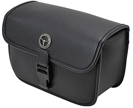 Aibyks Borsa per la testa da moto - Custodia da viaggio per moto in pelle PU,Borse laterali piccole portatili per manubri, attacchi manubrio cavi, forcelle anteriori, portapacchi laterali