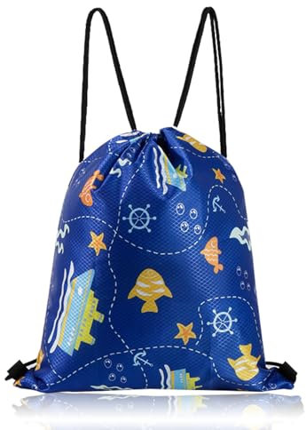 AffeGifts Schwimmtasche kinder mädchen, Mochila cuerdas infantil, mochila piscina infantil mochila piscina niña separación seca y húmeda mochila cuerdas niño paquete playa pe deportivo(Azul marino)