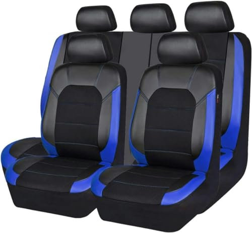 YALLIT Sitzbezüge Auto Autositzbezüge Universal Set für Seat Leon Ibiza Arona Ateca Altea Exeo Ibl Ibx Toledo Auto Zubehör, Blau