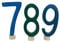 Zahlenstecker 7 8 9 Geburtstagsstecker Zahlen Holz bunt Blau-Dunkelgrün-Dunkelblau Deko Zubehör für Geburtstagszug Geburtstagsring Geburtstagstisch