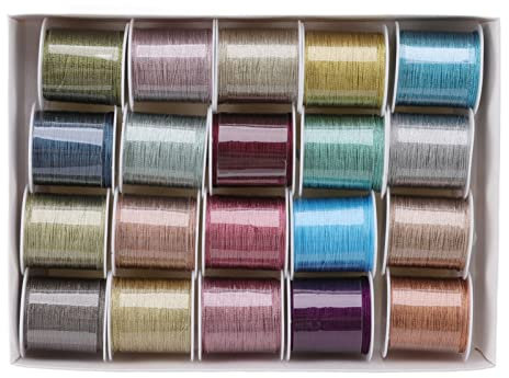 Buachois 20 Pezzi Fili per Braccialetti,Rotolo Filato Gioiello per Bigiotteria Uncinetto,Filo Per Tessitura Per Perline Colorato Brillante alla Moda a 6 Fili Per Gioielli Fai-da-te