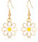 Daisy Flower Earrings for Women, Cute Sunflower Small Dangle Drop Earrings Gold Minimal Vintage Daisy Floral Hook Earrings Statement Jewelry Gift for Girls Teen Sweet Earrings