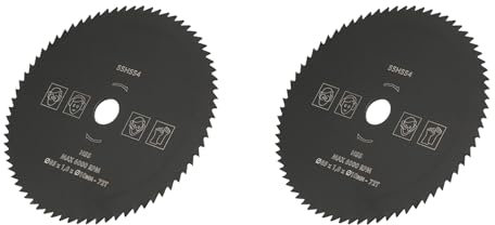 2 Lames de Scie Circulaire 85 Mm X 10 Mm 72T, Disque de Coupe Très Tranchant pour Ciment, Tuyaux en PVC, Bois, Plastique, Aluminium avec Coupes Rapides et Lisses