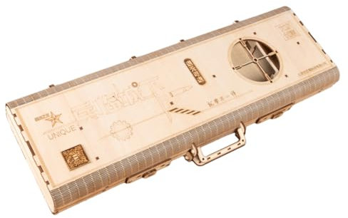 MetaHrystynx 3D Stereo DIY Wooden Storage Box Fit for Sniper Rifle with Laser Engraved Model Puzzle Kits for Adults, DIY Handcrafted Wooden Assembly Kits, 248 Pieces (No Rifle Included)