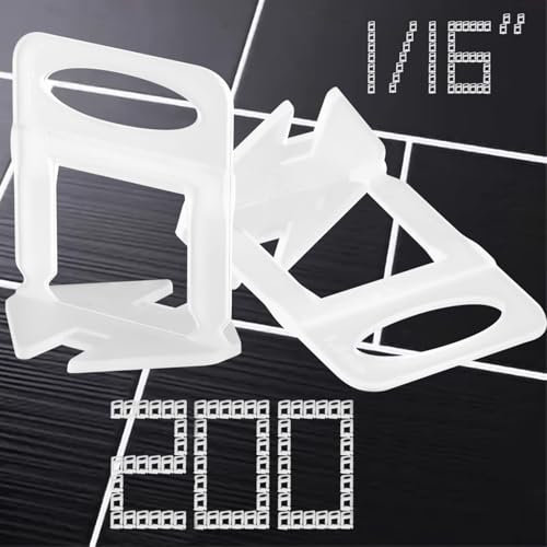 Qaestuan 200 Pezzi Distanziatori per Piastrelle, 2 mm Clip Distanziatore di Livellamento, Sistema di Livellamento per Piastrelle, Livellatori per Piastrelle per Piastrelle, Pavimenti e Pareti