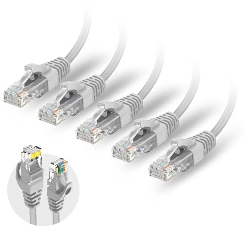 Spetstech Patch Cable 5pcs CAT6 (Grey, 0.5m)