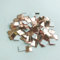 Glänzende Glas-Spiegel-Aufkleber, 10 x 10 mm, 100 Stück, selbstklebende Wandornamente (Roségold)