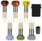 QUIIEOSKIA 18 Pcs Darts-Set, Steel Tip Darts Set, Professionelle Darts, Iron Shafts Metal Dart Set, Heavy Darts Set von Darts für Anfänger Professional, mit Dartschärfer und Aufbewahrungstasche