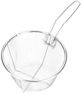 MagiDeal Panier à friture en acier inoxydable, robuste, multifonctionnel, pratique, ustensile de cuisine, passoire à friteuse pour le camping