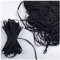 Elastisches Seil 5mm Mundmaske Elastische Band String Gesichtsmaske Schwarz Seil Gummiband Band Ohrkabel Runder flachem Ohrhängen DIY. Zubehörteil Seil Elastisch(Black,50M)