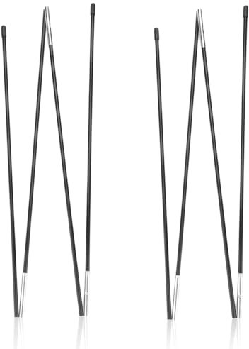 Lot de 2 poteaux de Tente en Fibre de Verre de 2 m de Remplacement pour Tente de Camping, Barres de Support de Poteau de Tente pour tentes Doubles, randonnée, Camping, 70,87