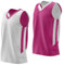 Liberty Imports Maillot de basket-ball athlétique réversible en maille pour homme, rose/blanc, Taille XL