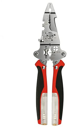 Wire Stripper Tool, Cable Stripping Cutter, Compact Design, Adjustable Grip Handle, Foldable Electrician Wire Cutter for Electrical Work, Home Repairs, Professional Use