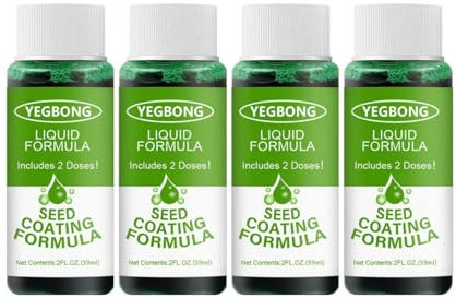 Lot de 4 pulvérisateurs de semences d'herbe verte pour herbes vertes, spray de semences d'herbe verte pour zones nues et parcelles de pelouse, outil d'entretien de pelouse facile à utiliser (4 pièces)