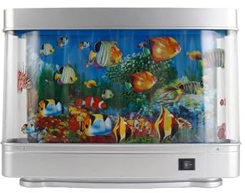 Simulation LED Aquariumlampe - Leises, energiesparendes Schreibtischaquarium, Unterwassersimulation, Weiche Augenschutzbeleuchtung, Fake Aquarium Toy Lamp Geeignet für Geschenke
