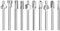 10pcs HSS Router Bits Woodworking Router Bits for Rotary Tools Set 1/8 Inch 3mm Shank Woodworking Router Bits for Rotary Tools DIY(Silver)