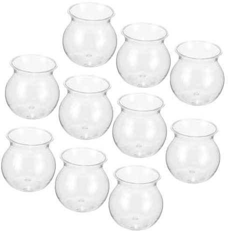 HEMOTON 10piezas Recipiente De Transparente para Plantas para Principiantes y Aficionados Suculentas