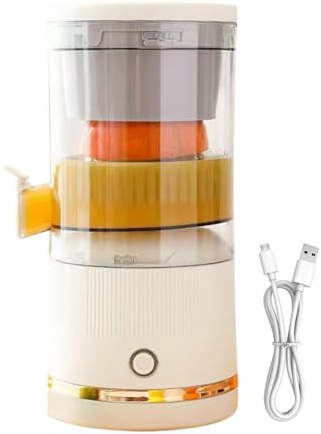 Electric Fruit Juicer - Automatic Citrus Skeleton Orange Press Machine | Lemon Lemon Grapefruit Juicer with Blender Cup 7.4V Kitchen Appliance Faci