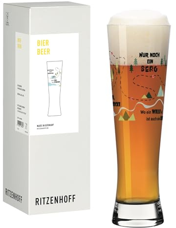 RITZENHOFF 8261005 Bierglas 400 ml – Radsport – für die wohlverdiente Erfrischung nach der Tour – Made in Germany