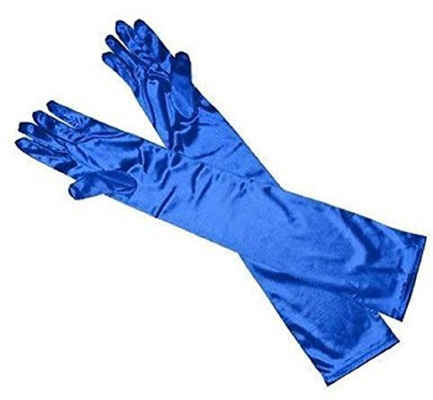 L&L® LADIES LONG 23 OPERA EVENING SATIN FINGER GLOVES PARTY DRESS PROM (Royal blue)