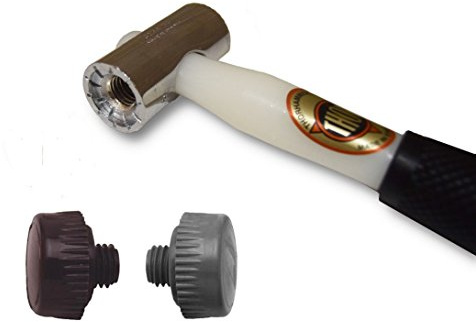 Thor 712 Nylon Faced Window Glazing Hammer/Mallet - with Soft Grey & Tough Brown Head