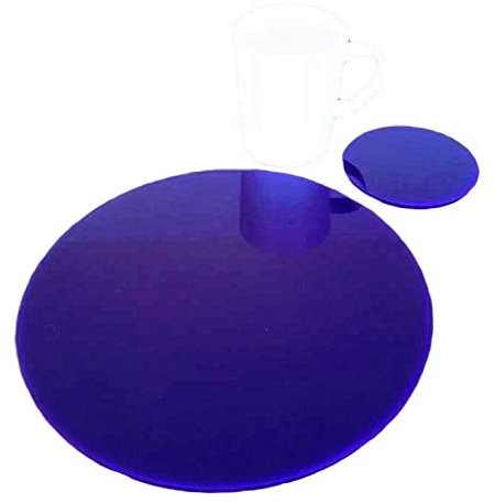 Super Cool Creations Round Placemat And Coaster Set, Purple - 8 Placemats and 8 Coaster - Standard