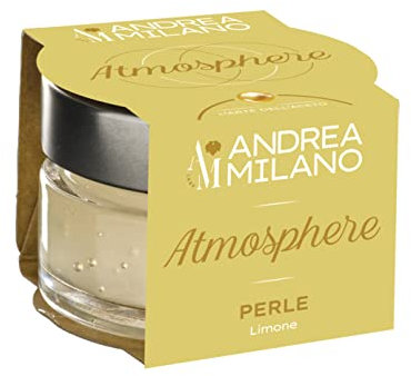 Andrea Milano, Perle di Aceto Atmosphere, Sfere al Limone dal Profumo Intenso per Accompagnare i Tuoi Piatti Preferiti, Ideali su Piatti a Base di Pesce, Made in Italy, 50 g